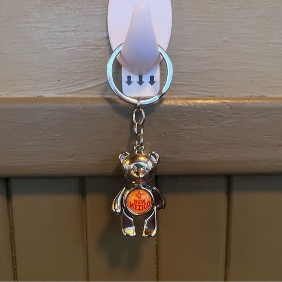 Metal Keychain Teddy Bear New Mexico Souvenir Moveable arms legs - Picture 4 of 7